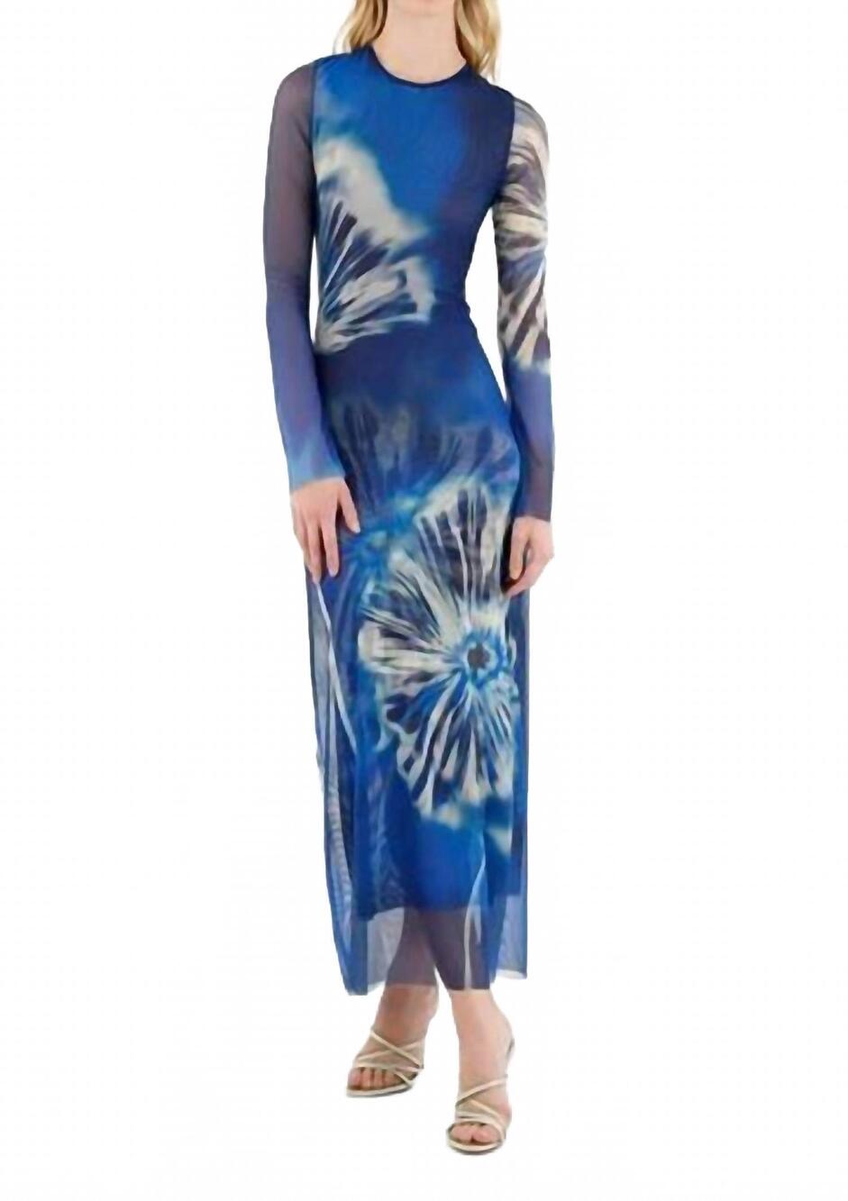 NEW ESPECIA midnight midi dress in blue